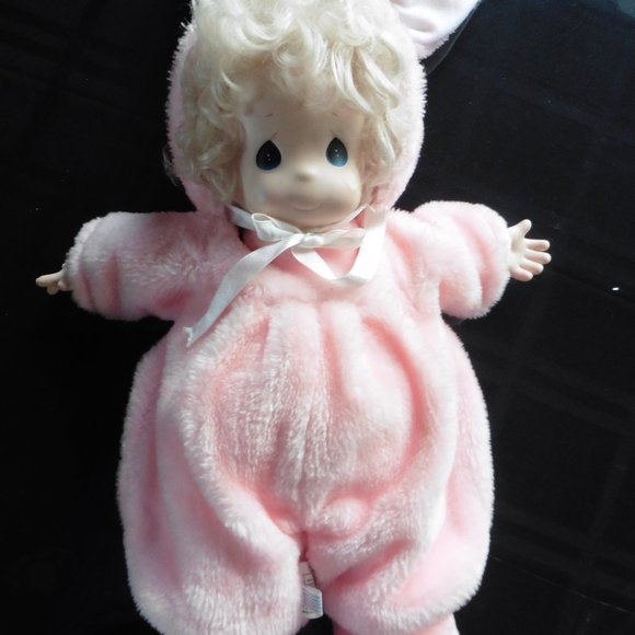 Vintage Precious Moments Heather Doll In Pink Bunny Outfit. 16" - Picture 4 of 8